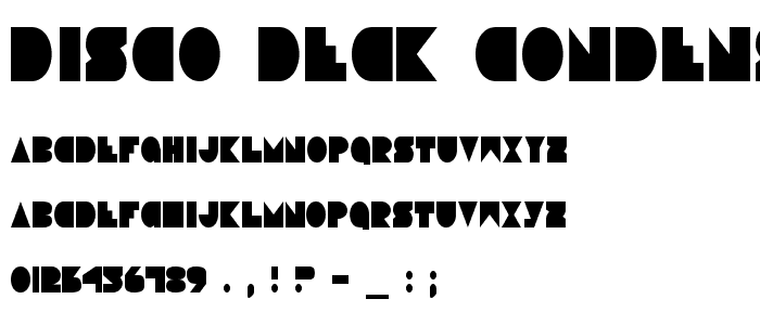 Disco Deck Condensed font